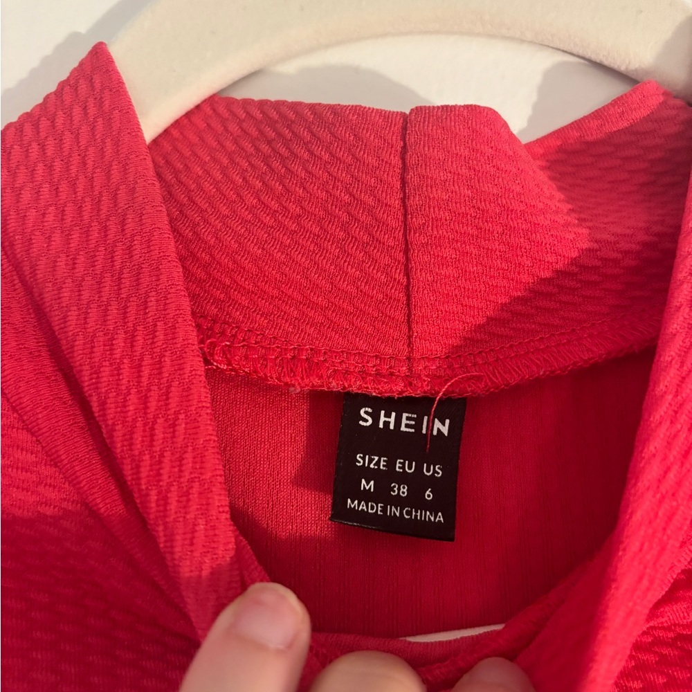 Red Ruffle Sleeve Top - Picture 2 of 2